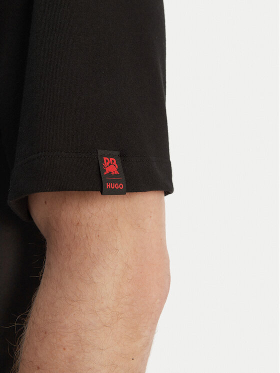 HUGO HUGO Majica Delel_RB 50564572 Črna Relaxed Fit