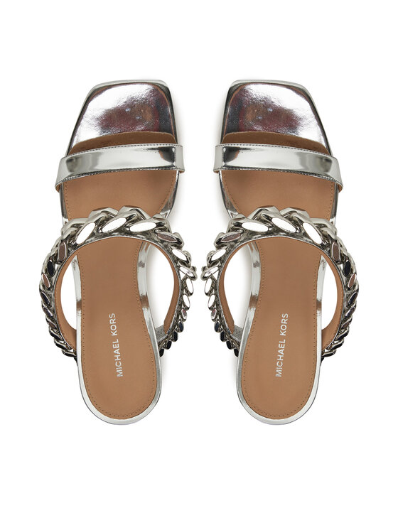 MICHAEL Michael Kors MICHAEL Michael Kors Klapki Bianca 40S5BCHS1M Srebrny