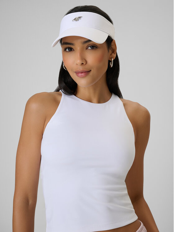 4F 4F Tank top ESSENTIAL 4 Biały Slim Fit