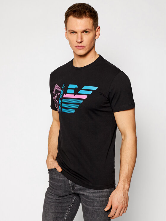 T-shirt 3KPT22 PJ6EZ 1200 Nero Regular Fit