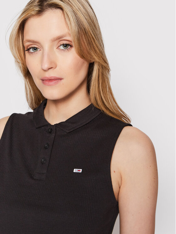 Tommy Jeans Tommy Jeans Polo DW0DW12532 Czarny Regular Fit