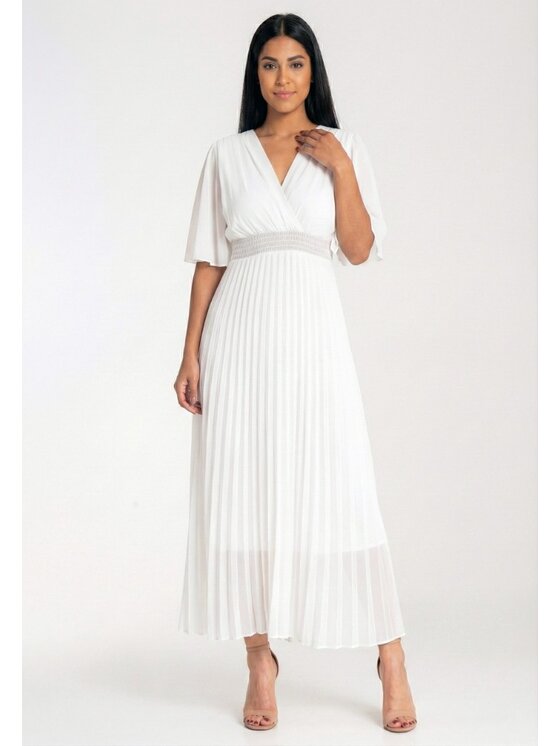 FIGL FIGL Večerné šaty M1294 Biela Feminine Fit