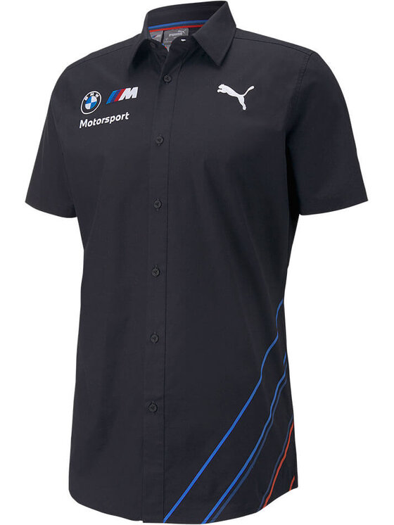 Puma Puma Koszula BMW M Motorsport Granatowy Regular Fit