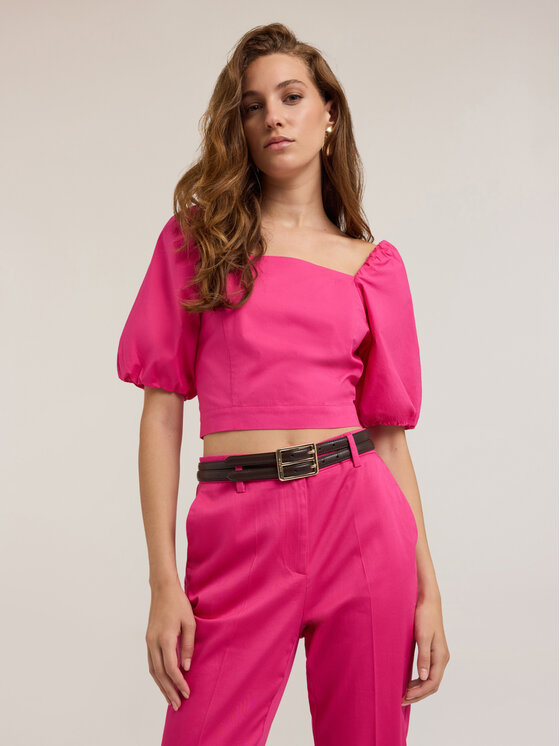 Motivi Motivi Top D745Q000468N019 Różowy Regular Fit