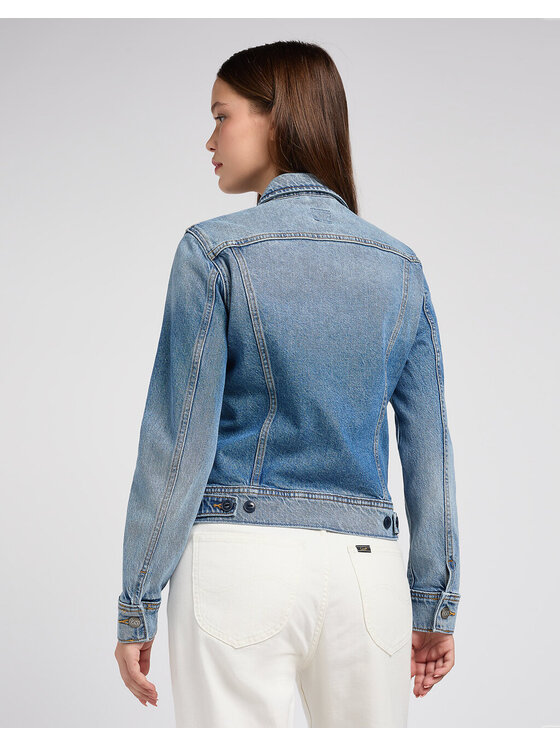 Lee Lee Kurtka jeansowa RIDER JACKET Niebieski Regular Fit