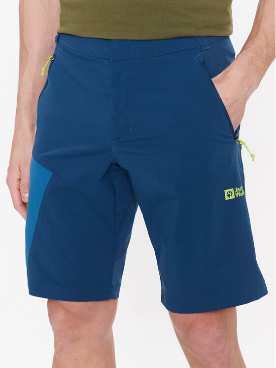 Jack Wolfskin Pantaloni scurți sport Glastal 1508231 Albastru Regular Fit