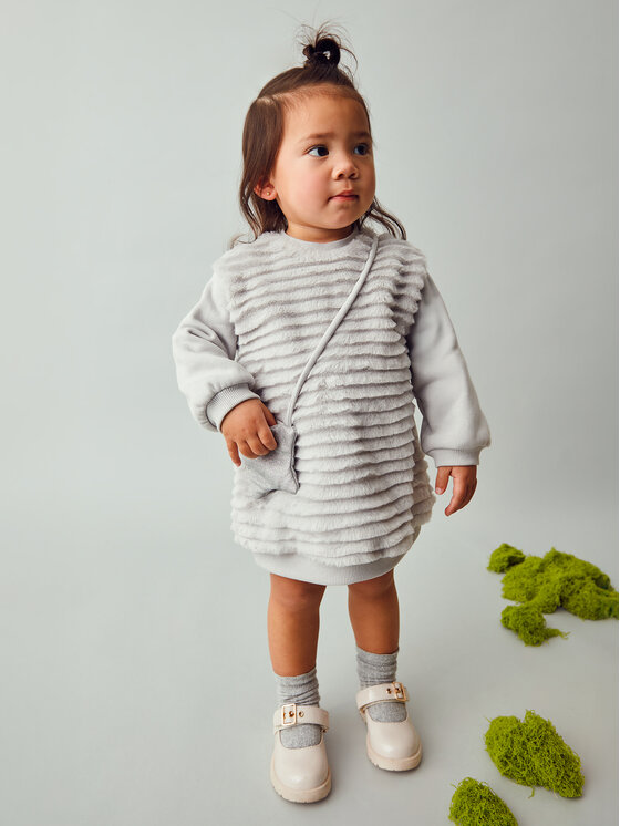 Mayoral Mayoral Трикотажна сукня 2919 Écru Regular Fit