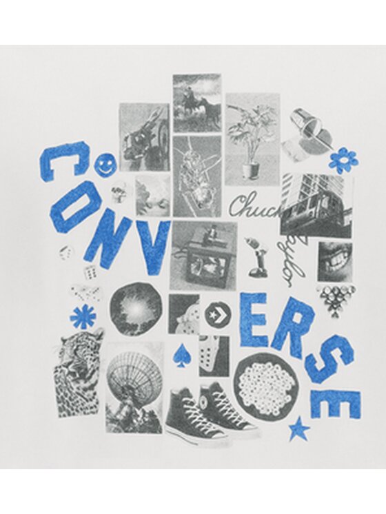 Converse Converse T-Shirt Vinrage Collage Biały Regular Fit