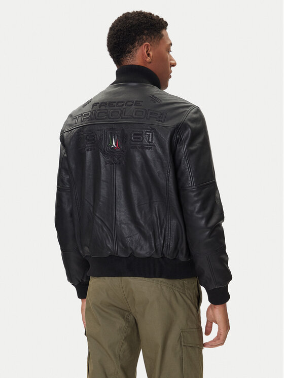 Aeronautica Militare Aeronautica Militare Lederjacke 252PN0959UPL00303 Schwarz Regular Fit