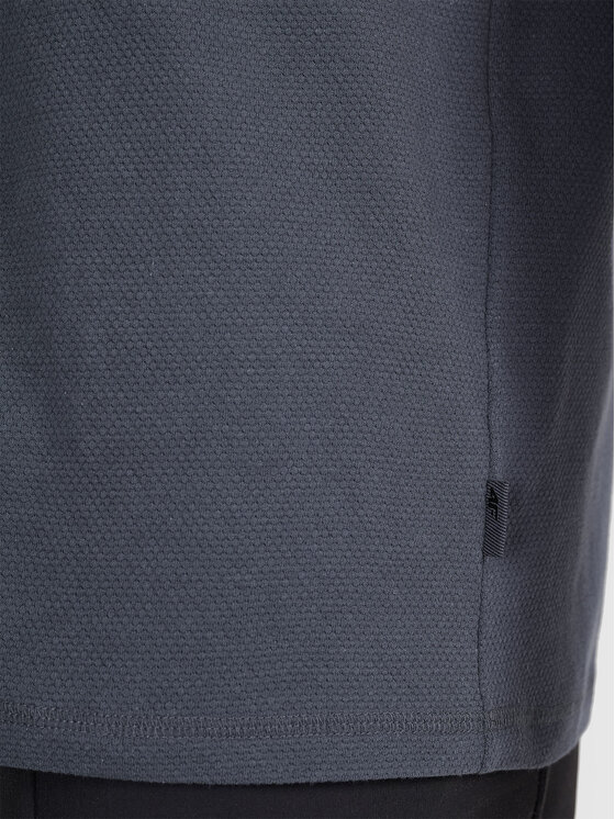 4F 4F Polo MIDSHOP TEXTILE Szary ciemny Regular Fit