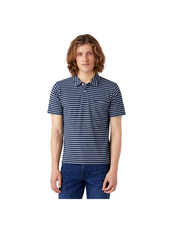 Wrangler Wrangler T-shirt POLO SHIRT Blu Regular Fit
