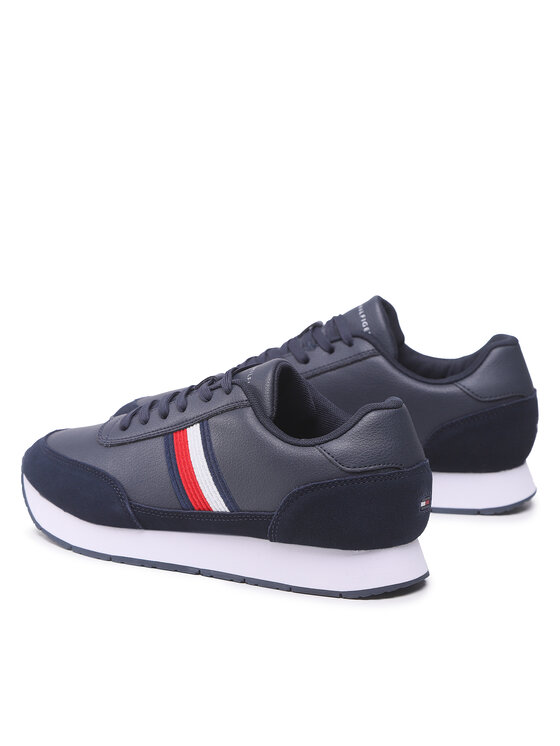 Tommy Hilfiger Tommy Hilfiger Sneakersy Core Eva Runner Corporate Lea FM0FM04397 Granatowy