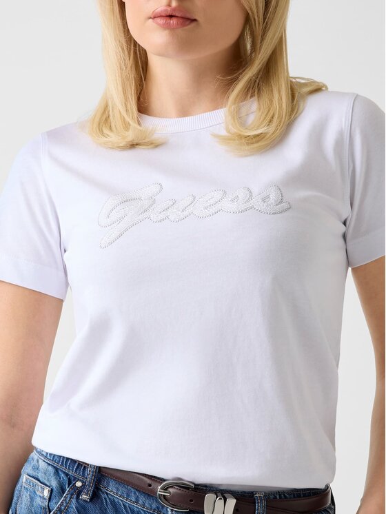 Guess Guess T-krekls 181234 Balts Classic Fit