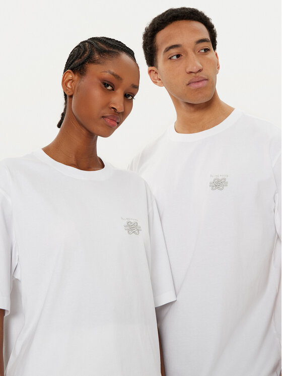 Filling Pieces Filling Pieces Marškinėliai Unisex Embroidered Knot 7449986 Balta Regular Fit