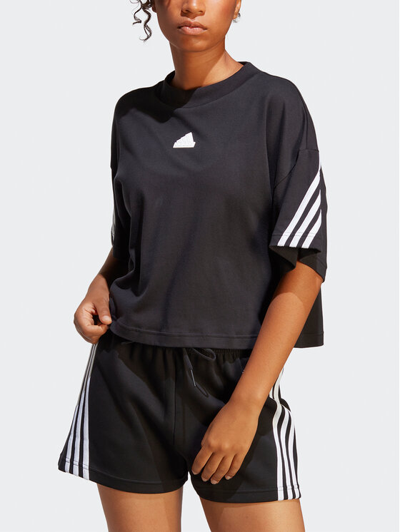 adidas adidas Majica Future Icons 3-Stripes T-Shirt HT4695 Črna Loose Fit