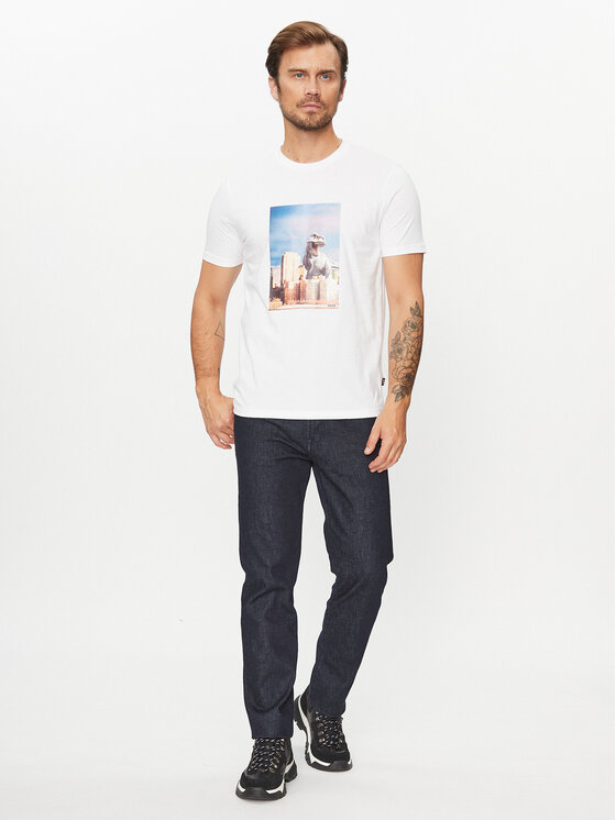 BOSS Boss T-krekls Tefragile 50503535 Balts Regular Fit