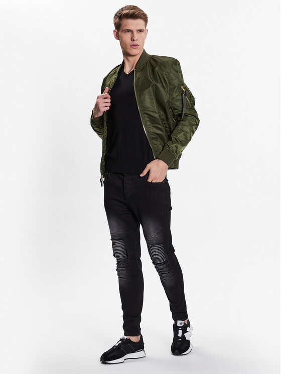 Brave Soul Brave Soul Sweter MK-36BRAMBER Czarny Regular Fit