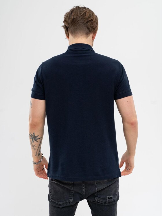 Jigga Wear Jigga Wear Polo Koszulka Polo Z Krótkim Rękawem Męska Granatowa Jigga Wear Classic XL Niebieski Regular Fit