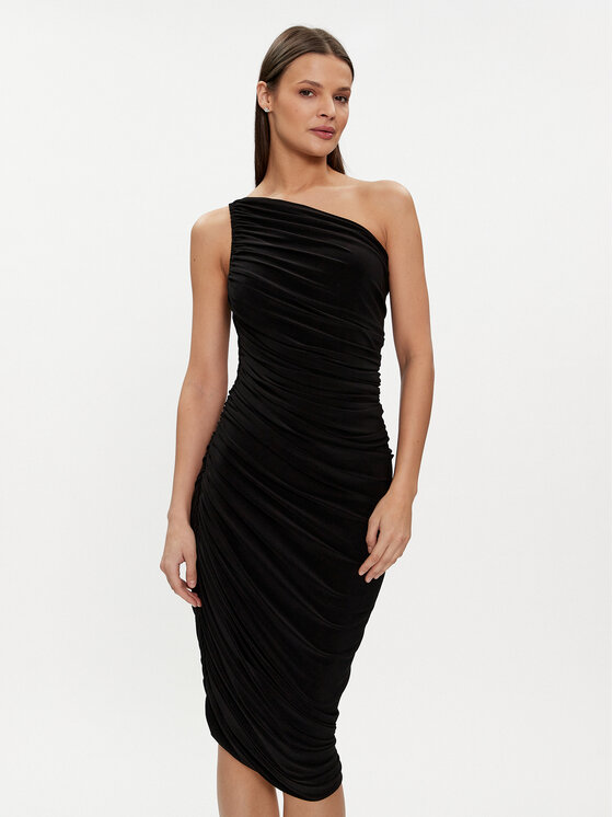 NORMA KAMALI NORMA KAMALI Коктейльна сукня KK2223PL667001 Чорний Slim Fit