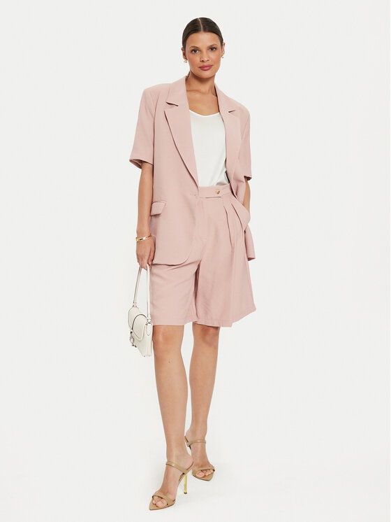 ViCOLO ViCOLO Шорти от плат TB2443 Розов Regular Fit