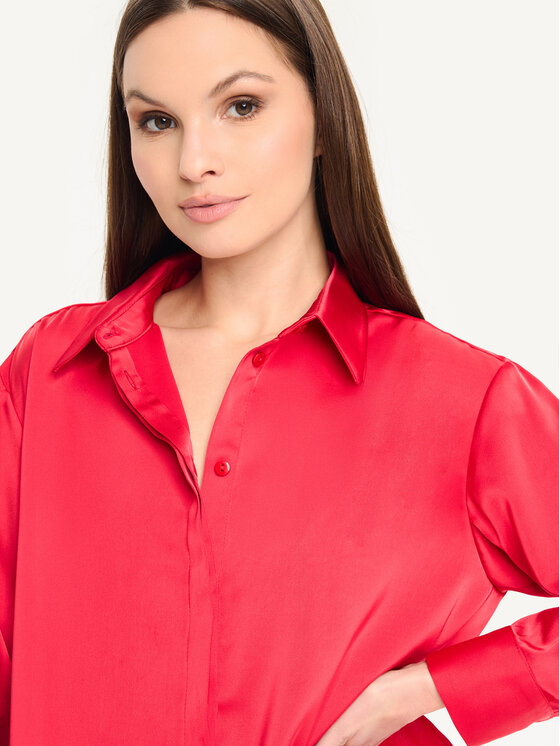 KMX KMX Bluzka 502890008 Czerwony Straight Fit