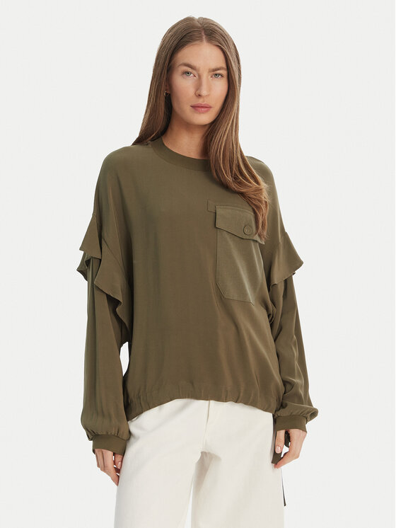 TWINSET TWINSET Majica 211TT2163 Zelena Regular Fit