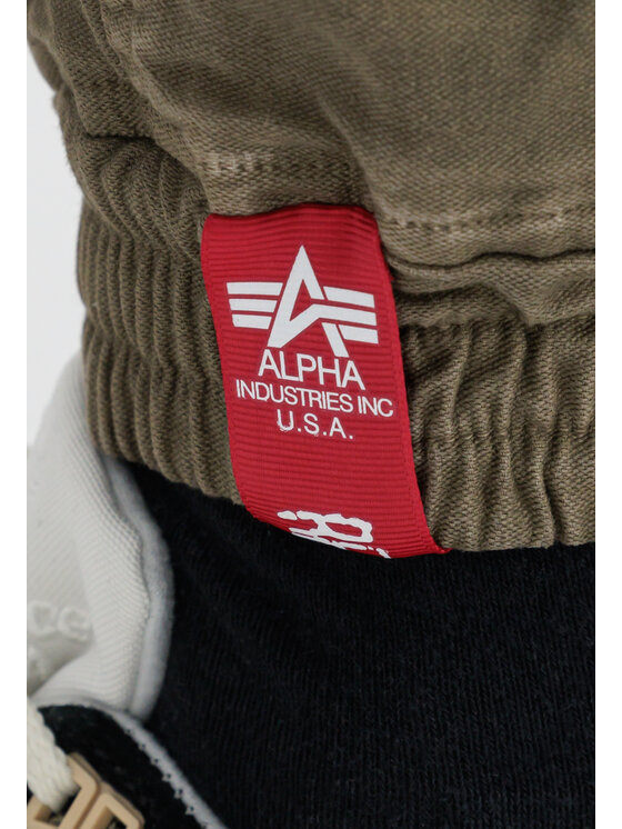 Alpha Industries Alpha Industries Kalhoty z materiálu AI.128202-183-31 Khaki Slim Tapered Fit