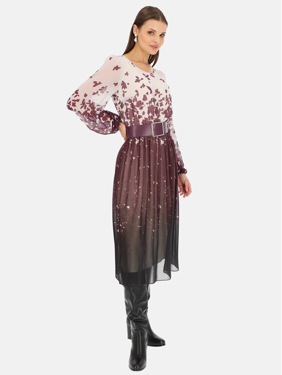 Potis & Verso Potis & Verso Sukienka koktajlowa Martina Fioletowy Regular Fit