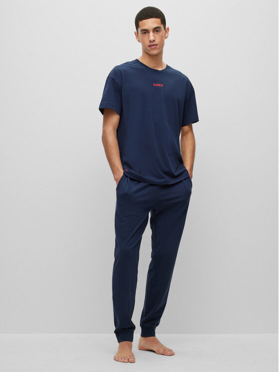 HUGO Hugo Póló Linked 50493057 Sötétkék Relaxed Fit