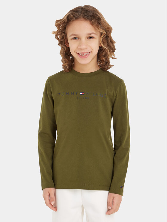 Tommy Hilfiger Blúzka Essential KS0KS00202 Zelená Regular Fit