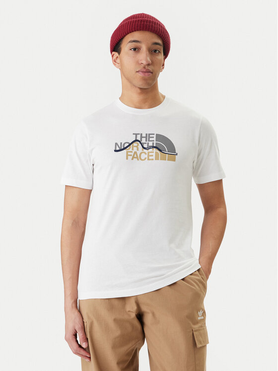 The North Face The North Face Тишърт Mountain Line NF0A8GUX Бял Regular Fit