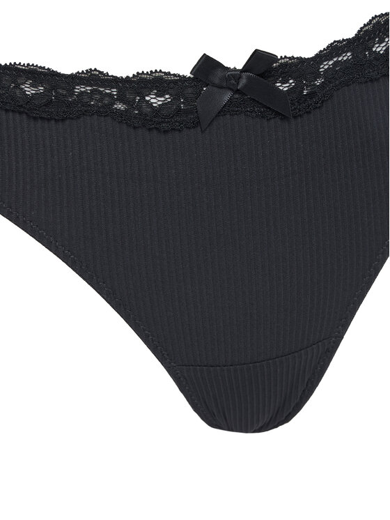 Hunkemöller Hunkemöller Chilot tanga Lola 202698 Negru