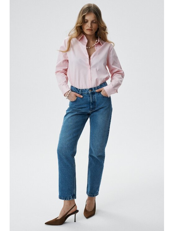 MARI PRETI MARI PRETI Jeansy Denim Rust Tmavomodrá Straight Leg