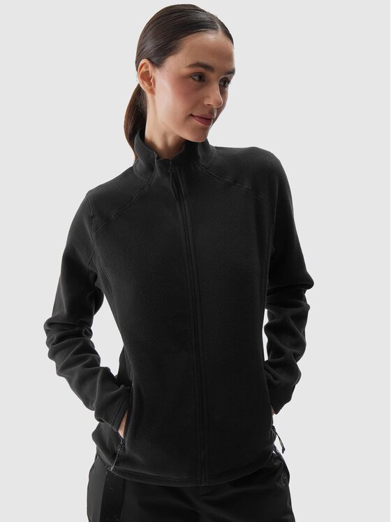 4F 4F Felpa di pile 4FWAW24TFLEF272-20S Nero Regular Fit