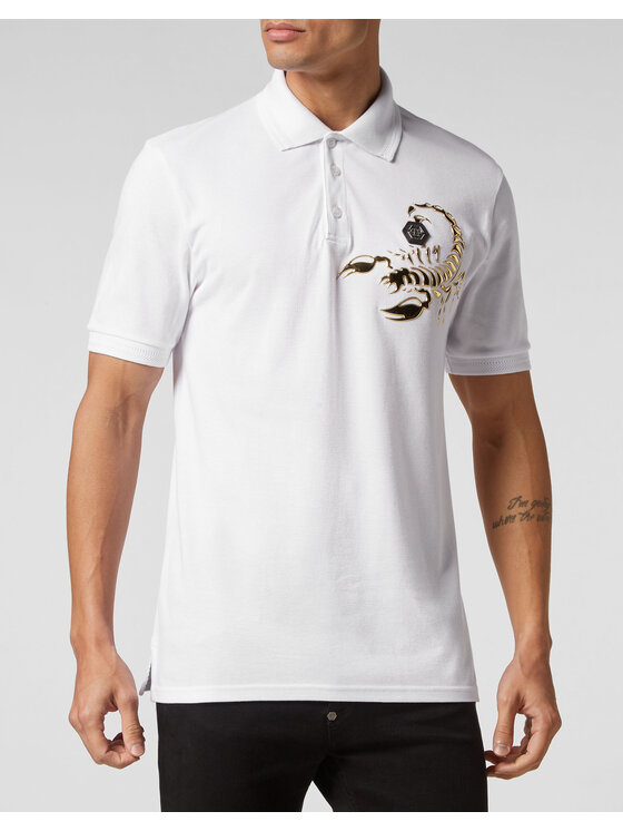 PHILIPP PLEIN PHILIPP PLEIN Polo 1021 Bianco Slim Fit