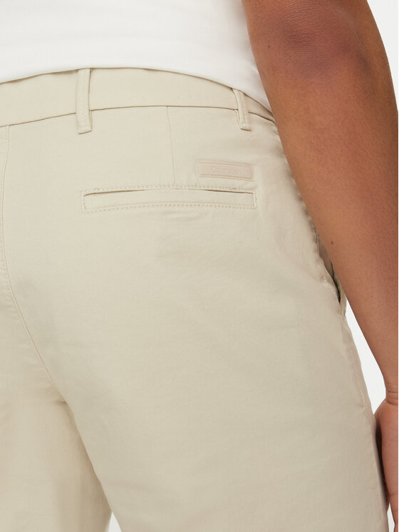 Calvin Klein Calvin Klein Szorty materiałowe Modern Twill K10K114063 Beżowy Slim Fit