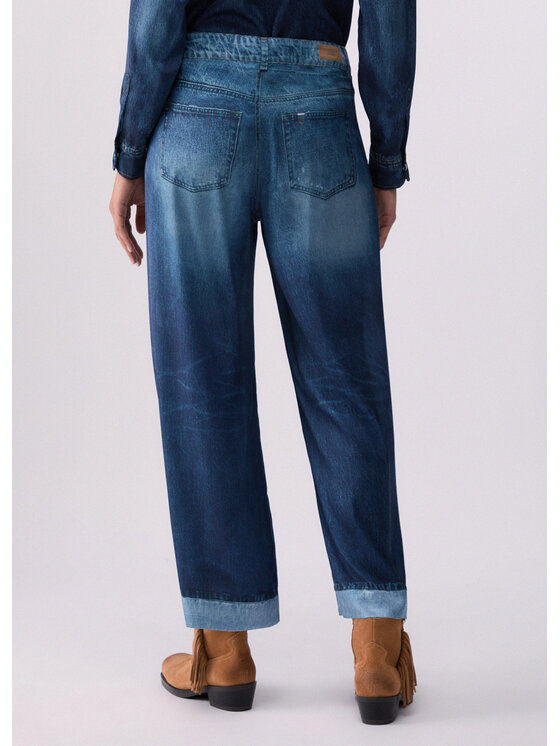 Liu Jo Liu Jo Pantaloni di tessuto UA6236T376A79042 Celeste Regular Fit