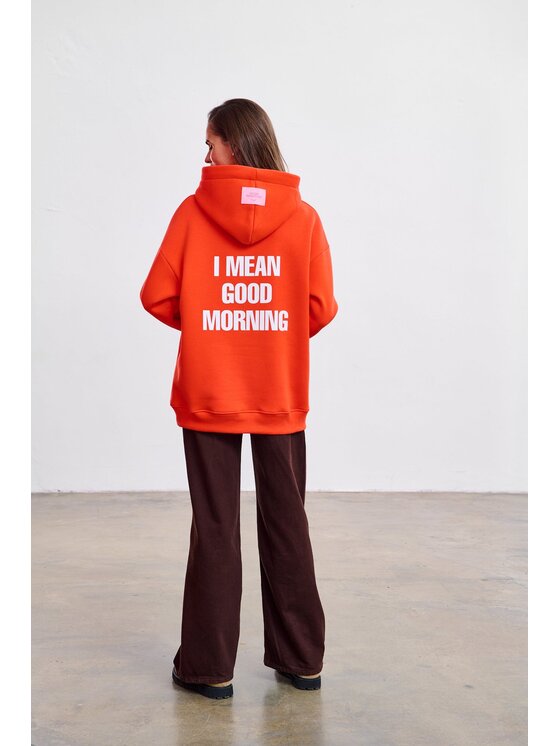 NAOKO NAOKO Bluza Here We Go Pomarańczowy Loose Fit