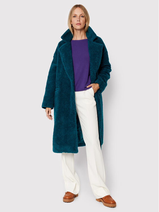 Cappotto in shearling CO8002 Verde Regular Fit