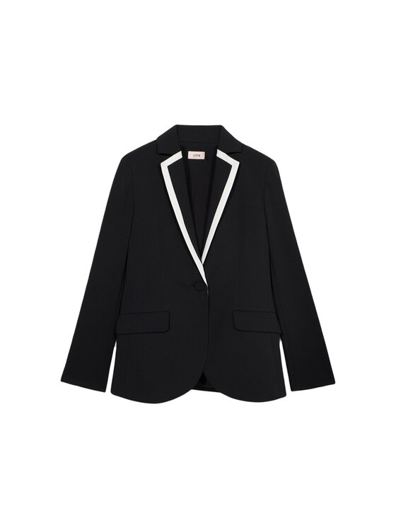 Oltre Oltre Giacca di transizione Q784R004565N0Z3 Nero A-Line Fit