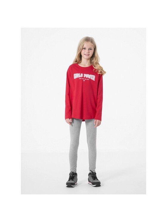 4F 4F Longsleeve HJZ22JTSDL002-62S Rosso Regular Fit