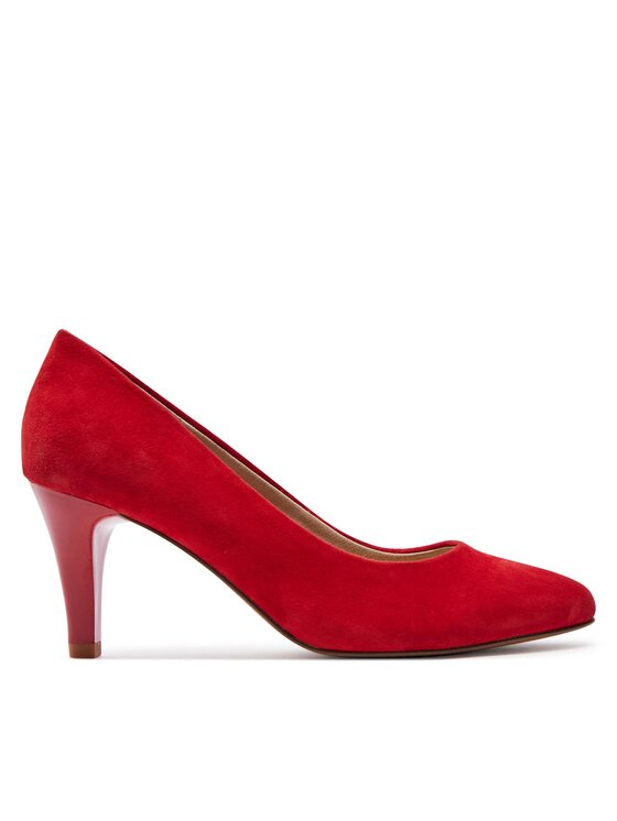 Pantofi cu toc subțire Caprice 9-22405-42 Roșu
