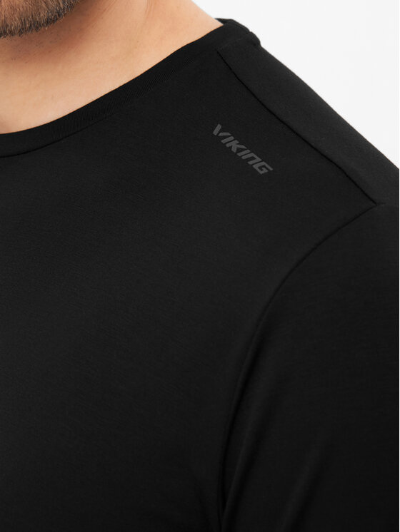 Viking Viking T-Shirt Lenta Bamboo Light Man Czarny Regular Fit