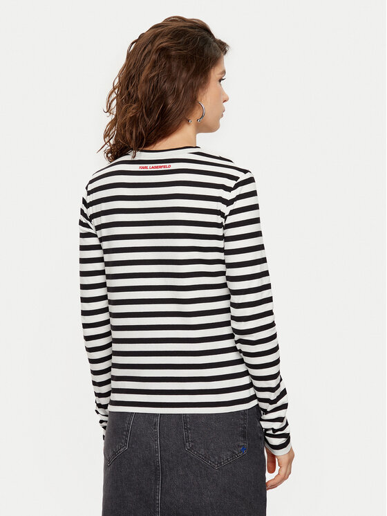KARL LAGERFELD KARL LAGERFELD Bluzka A1W17137 Czarny Regular Fit