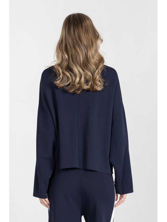 Deni Cler Milano Deni Cler Milano Bluza T-DC-W002-F2-20-58-1 Granatowy Oversize