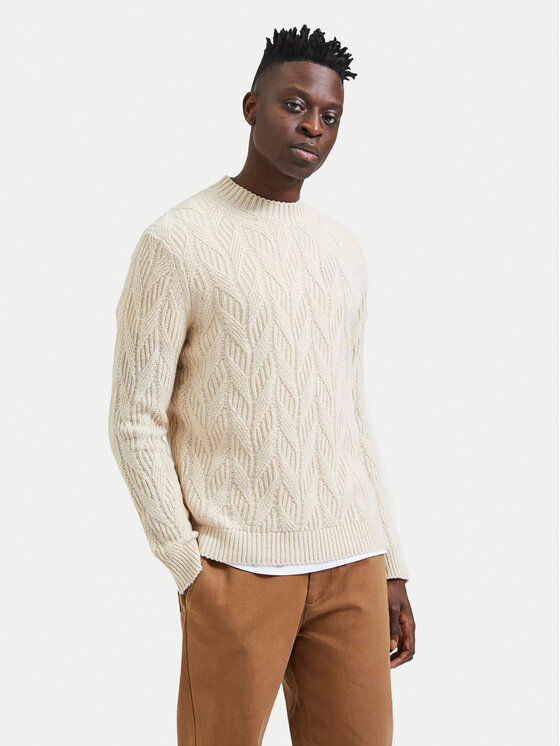 Selected Homme Selected Homme Pulover 16086686 Bej Regular Fit