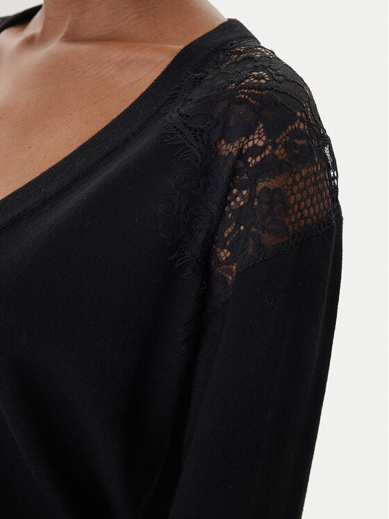 ICONA ICONA Sweater RI5NT074 Fekete Regular Fit