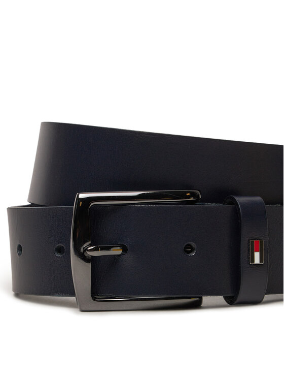 Tommy Hilfiger Tommy Hilfiger Pánský pásek Denton AM0AM12546 Tmavomodrá