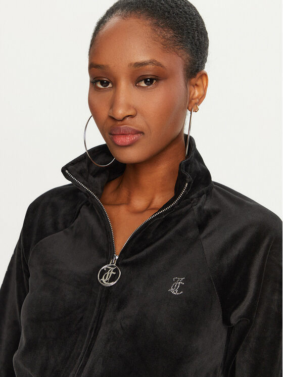 Juicy Couture Juicy Couture Mikina Tasha JCWCT24305 Černá Slim Fit
