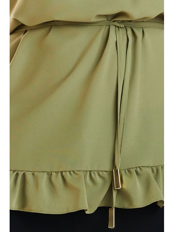 Awama Awama Bluzka A269 Khaki Basic Fit